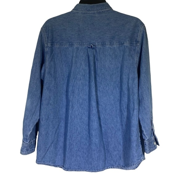 Route 66 women's size Medium denim button up long sleeve collared shirt - Picture 4 of 6